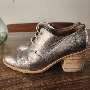 Coclico Daiquiri oxford in crinkled metallic leather 37.5 7 5